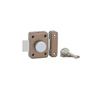 THIRARD - Verrou à Bouton VSPM pour Porte Intérieure - Cylindre 35 mm - Bronze - 3 Clés Nickelé - Sécurité Domestique - Coffre Acier Embouti - Bouton/Cylindre Bronze
