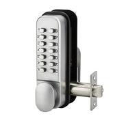 THIRARD - Verrou à combinaison mécanique encastrable pour porte intérieure, 8 chiffres ou lettres, chromé mat