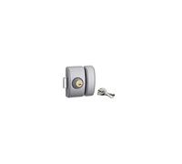 THIRARD - Verrou Double Entrée Universel pour Porte d'Entrée - Cylindre Laiton 45 mm - Ø 23 mm - Acier - 4 Clés Plates Réversibles - Époxy Argent - Coffre 90 x 67 mm