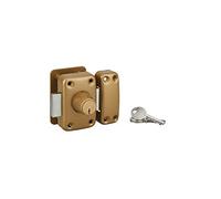 THIRARD Verrou à Double Entrée Acier Cylindre 45 mm Verni | verrou double entrée, cylindre 45 mm, acier, finition verni, 3 clés, porte d'entrée vitrée, fabrication française, doré