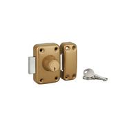 THIRARD - Verrou double entrée Apache pour porte d'entrée, cylindre 45mm, acier, 3 clés, époxy or - THIRARD