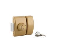THIRARD - Verrou double entrée Design 5 pour porte d'entrée, cylindre 45mm, acier, 3 clés, bronze - THIRARD