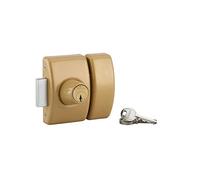 THIRARD - Verrou Double Entrée Design 5 pour Portes d'Entrée Vitrées - Cylindre Laiton 45 mm - Ø 23 mm - Acier Époxy Bronze - 3 Clés Plates Crantées - Hauteur 94 mm - Largeur 60 mm