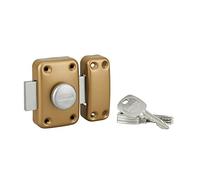 THIRARD - Verrou Porte D'Entrée Adriatic Bouton Et Cylindre À Goupilles 45 mm E Coffre Gâche en acier embouti Version : + 45mm Verrous Doré