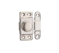 THIRARD - Verrou pour Porte d'Ameublement Automatique - Coffre Acier Cambré - Pêne Plat - Finition Acier Nickel - Pour Portes de Meubles - 35 mm - Gris