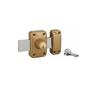 Verrou à Bouton Et Cylindre Capital, 30 mm, Pêne Longueur 160 mm, 3 Clés, Acier Robuste, Sécurité Optimale, Installation Facile, Idéal pour Porte de Garage Vitrée, THIRARD