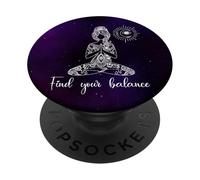 Third Eye Yoga Mandala Spiritualité Méditation Namaste PopSockets PopGrip Adhésif