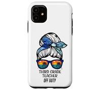 Third Grade Teacher Off Duty Chignon de Plage drôle Enseignant Coque pour iPhone 11
