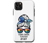 Third Grade Teacher Off Duty Chignon de Plage drôle Enseignant Coque pour iPhone 11 Pro Max