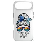 Third Grade Teacher Off Duty Chignon de Plage drôle Enseignant Coque pour iPhone Air