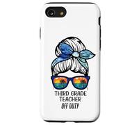 Third Grade Teacher Off Duty Chignon de Plage drôle Enseignant Coque pour iPhone SE (2020) / 7/8