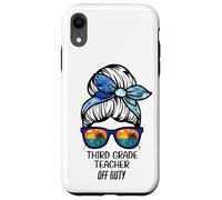 Third Grade Teacher Off Duty Chignon de Plage drôle Enseignant Coque pour iPhone XR