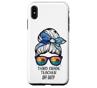 Third Grade Teacher Off Duty Chignon de Plage drôle Enseignant Coque pour iPhone XS Max