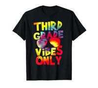 Third Grade Vibes Back to School Teacher Student Tie Dye T-Shirt Graphique avec Valeur