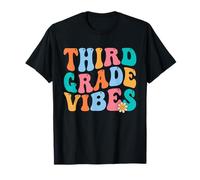 Third Grade Vibes Retro Teacher Women Kids Back to School T-Shirt