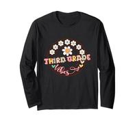 Third Grade Vibes Teacher Back To School Fleurs de 3e année Manche Longue