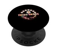 Third Grade Vibes Teacher Back To School Fleurs de 3e année PopSockets PopGrip Adhésif
