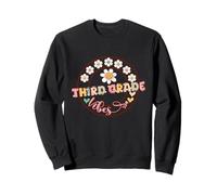 Third Grade Vibes Teacher Back To School Fleurs de 3e année Sweatshirt
