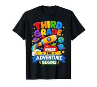 Third Grade Where The Adventure Begins Space Back to School T-Shirt