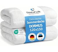 Third of Life Couette mi-Saison pour Enfants DORMUS 120x150 - Oekotex 100, Couette légère pour Nuits fraîches, Respirante et thermorégulatrice, idéale Printemps et Automne, Fabrication UE