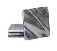 Thirstystone Dessous de Verre carrés en marbre Noir