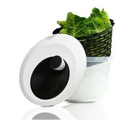 Thiru Essoreuse à Salade Premium 5L Grande - Vainqueur du Test 2024-60 Jours d'essai sans Risque - Essoreuse 2en1 antidérapante & saladier - ø 24,5 cm - BPA sans Lave-Vaisselle - eBook Inclus