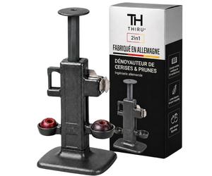 Thiru Premium Dénoyauteur de cerises - Appareil combiné pour prunes et cerises - Lames robustes en acier inoxydable - Made in Germany - n'écrase pas le fruit