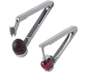Thiru Premium Set économique dénoyauteur de cerises et de prunes - Lames robustes en acier inoxydable - Fabriqué en Allemagne - E-Book avec 25 recettes inclus