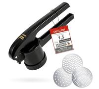 Thiru presse purée 3in1 - presse purée manuel avec 3 disques en acier inoxydable - purée, légumes & desserts - appui casserole antidérapant - compatible lave-vaisselle