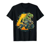 This 4-Year-Old Rules - Anniversaire Dino Monster Truck T-Shirt