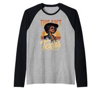 This Ain't Texas Afro Cowgirl Bold Western Fashion Femme Homme Manche Raglan