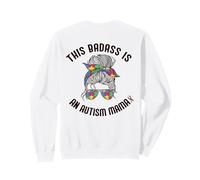 This Badass is an Autism Mama Meme sur Le Dos Sweatshirt