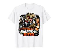 This Bartender Bites Funny T Rex Bartending T-Shirt Graphique avec Valeur