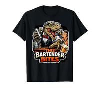 This Bartender Bites Funny T Rex Bartending T-Shirt Graphique avec Valeur