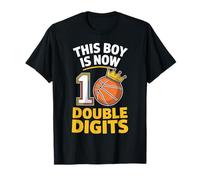 This Boy Is Now 10 Double Digits Basketball Birthday T-Shirt