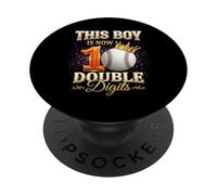 This Boy is Now Double Digits Baseball Sports 10e Anniversaire PopSockets PopGrip Adhésif