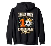 This Boy is Now Double Digits Football Sports 10e Anniversaire Sweat à Capuche