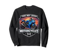 This Boy Loves Motorcycles Street Motorcycle Rider Racing Fan Sweatshirt