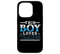 This Boy Loves Trains Train Engineer Locomotives Train Coque pour iPhone 14 Pro