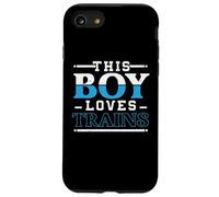 This Boy Loves Trains Train Engineer Locomotives Train Coque pour iPhone SE (2020) / 7/8