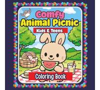 This Coloring Book title is "Comfy Animal Picnic". Stress relieving artwork. Relaxation and creation flow. Great gift idea for kids & teens.