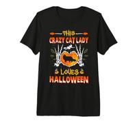 This Crazy Cat Lady Maine Coon Cat Loves Halloween Costume T-Shirt Haut de Gamme