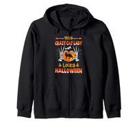 This Crazy Cat Lady Siamese Cat Loves Halloween Costume Sweat à Capuche