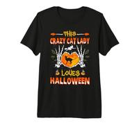This Crazy Cat Lady Sphynx Cat Loves Halloween Costume T-Shirt Haut de Gamme