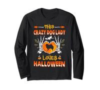 This Crazy Dog Lady American Eskimo Loves Halloween Costume Manche Longue