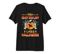 This Crazy Dog Lady Golden Retriever Loves Halloween T-Shirt Haut de Gamme