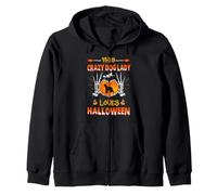 This Crazy Dog Lady Irish Water Spaniel Loves Halloween Sweat à Capuche