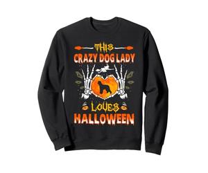 This Crazy Dog Lady Irish Water Spaniel Loves Halloween Sweatshirt