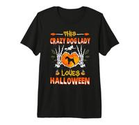 This Crazy Dog Lady Kerry Blue Terrier Loves Halloween T-Shirt Haut de Gamme