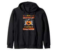 This Crazy Dog Lady Old English Sheepdog Loves Halloween Sweat à Capuche